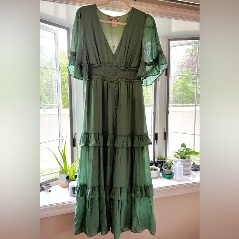 Flying Tomato Green Long Sleeve Dress